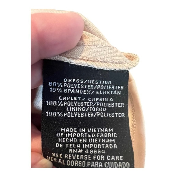 R&M Richards Cocktail Lace Knee Length Black Sequin Sheer Overlay Size 8 NEW - Picture 12 of 16